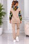 Hooded Graffiti Pattern Sleeve Printed Youth Tracksuit Set - 2