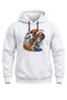 Motocross Printed Unisex Regular Fit 3 Thread Thick Hooded Sweatshirt with Kangaroo Pocket
