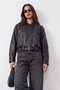 Belted leather jacket - 4