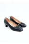 Women's Genuine Leather Heeled Shoes Black