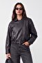 Belted leather jacket - 2