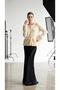 Fashionable Fur-Detail, Angora, Metal Buttons (65 cm) Women's Cardigan - 3