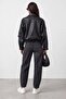 Belted leather jacket - 5