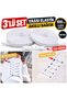 Set of 3 Flat Elastic Smart Laces 100 cm – Snap On, Metal Clip, Screw-On – White