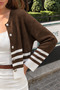 Women's Seasonal Brown Short Knitwear Cardigan - 6