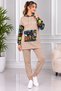 Hooded Graffiti Pattern Sleeve Printed Youth Tracksuit Set