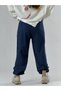 Adjustable leg regular navy blue women's jogger pants coc3484 - 4