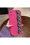 Pink Red Silicone Case Compatible with iPhone X/Xs Shockproof Camera Protection Dotted Lace Pattern