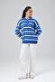 Polo Collar Striped Knit Sweater - 4