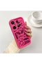 Vivo X200 Fe Compatible Pink Red Silicone Case Shockproof Camera Protection Graffiti Pattern - 2