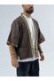 Wicker Detailed Design Brown Men's Kimono Coc3449 - 2