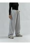 Adjustable design gray women's baggy pants coc3508 - 5
