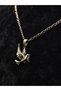 Figaro Chain Necklace with Pigeon and Olive Branch Figures – Antique Gold and Silver Color