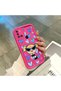 Samsung Galaxy A21S Compatible Pink Red Silicone Case Shockproof Camera Protection Heart Powerpuff Girls Patterned - 4