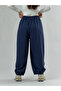 Navy Blue Oversize Women's Baggy Pants Coc3429 - 4