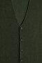 Men's Buttoned Khaki Vest Cotton Knitwear Without Pockets Rice Pattern Steel Knit Classic Fit - 5410Ls - 4