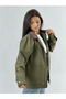 Coc3500 women's khaki jacket with velvet collar - 3