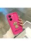 Vivo Y36 4G/5G Compatible Pink Red Silicone Case Shockproof Camera Protection Heartbeat and Dog Pattern - 4