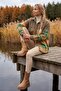 Milky Brown Shirt with Collar and Cuffed Sleeves, Lumberjack Plaid Buttoned Casual Oversize Woven Shirt 68 62 - 5