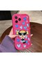 iPhone 12 Pro Compatible Pink Red Silicone Case Shockproof Camera Protection Heart Powerpuff Girls Patterned