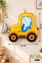 Yellow Excavator Construction Vehicle Foil Balloon 73X50 cm Vehicle Themed Children's Birthday Party Decoration