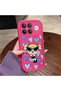 Poco F8 Ultra Compatible Pink Red Silicone Case Shockproof Camera Protection Heart Powerpuff Girls Patterned