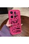 Vivo X200 Fe Compatible Pink Red Silicone Case Shockproof Camera Protection Graffiti Pattern