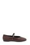 Brown Leather Strap Women's Ballerinas (048 260250)