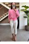 Tricoted Cardigan with Waist Ties and Buttons - 4