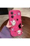 Oppo A5 Pro 4G/5G Compatible Pink Red Silicone Case Shockproof Camera Protection Cat and Star Pattern