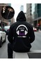 Black Unisex Oversize Full Zip Masked Gothic Hooded Hoodie Sweatshirt Black Unisex Oversize Full Zip Masked Gothic Hooded Hoodie Sweatshirt