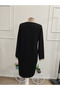 Women's long sleeve lace v-neck short viscose two-ply dress - 6