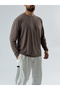 Tensel Basic Brown Men's Sweatshirt Coc3470 - 2
