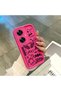 Realme C55 Compatible Pink Red Silicone Case Shockproof Camera Protection Graffiti Pattern - 4