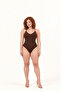 Women's Thin Strap V-Neck Stretchy Basic Body Corset, Adjustable Strap Casual Seamless Bodysuit - Coffee Frm01 - 4