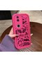 Vivo V50 Compatible Pink Red Silicone Case Shockproof Camera Protection Graffiti Pattern