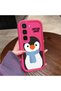 Infinix Hot 60 Pro Plus Compatible Pink Red Silicone Case Shockproof Camera Protection Penguin Pattern