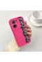 Redmi K60 Ultra Compatible Pink Red Silicone Case Shockproof Camera Protection Dotted Lace Pattern - 2