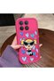 Redmi K90 Compatible Pink Red Silicone Case Shockproof Camera Protection Heart Powerpuff Girls Patterned