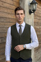 Men's Buttoned Khaki Vest Cotton Knitwear Without Pockets Rice Pattern Steel Knit Classic Fit - 5410Ls - 5