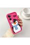 Vivo V50 Lite 4G/5G Compatible Pink Red Silicone Case Shockproof Camera Protection Penguin Pattern - 2