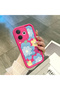 Oppo A5 Pro 4G/5G Compatible Pink Red Silicone Case Shockproof Camera Protection Flower Pattern - 4