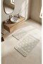 Linda Premium Nordic Bohemian 2-Piece Bath Mat 60X100 60X50 cm Latex Non-Slip Base Washable - 3