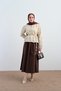 Women's Tulle Floral Embroidered Waist Tie Jacket Cream - 3