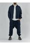 Navy blue denim men's suit coc3418 - 2