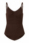 Women's Thin Strap V-Neck Stretchy Basic Body Corset, Adjustable Strap Casual Seamless Bodysuit - Coffee Frm01 - 5