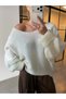 Kolu Layered Boat Neck Selanik Knitted Sweater - 2
