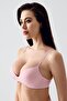 Unpadded Striped Underwire-Free Basic Bra