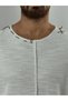 Rope Detailed Design White Men's Sweatshirt Coc3467 - 5