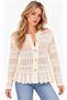 White Knitwear Cardigan with Ruffled Hem and Openwork Buttons